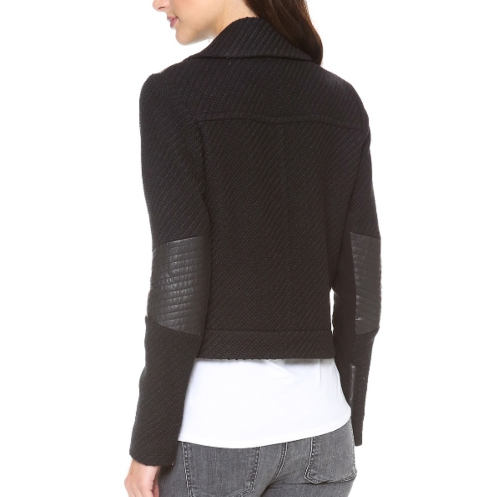 Vince Boucle/Leather Moto Jacket - Picture 4 of 8